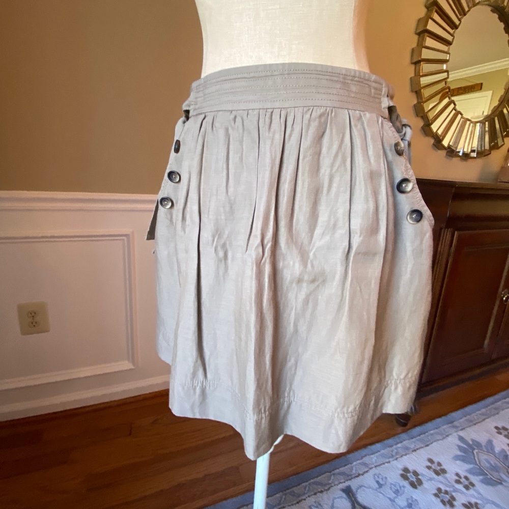 Anthropologie - Beige Mini Skirt - 4